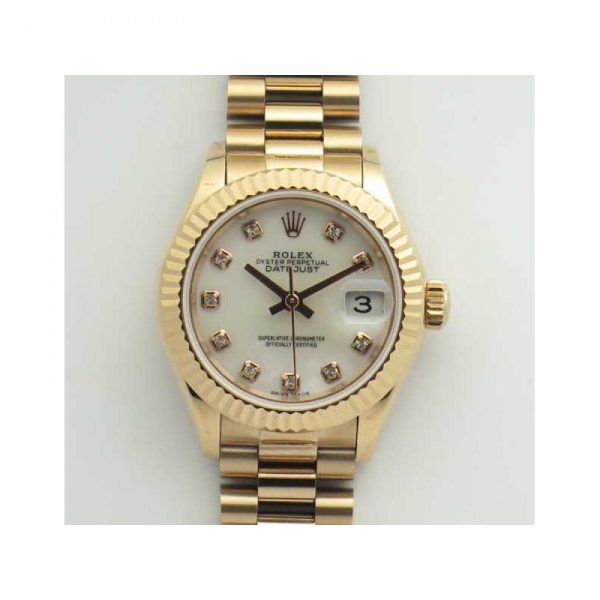 Replica Rolex Lady Datejust 28 279165 28MM BP Rose Gold Mother Of Pearl Dial Luxury 2671