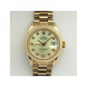 Replica Rolex Lady Datejust 28 279165 28MM BP Rose Gold Yellow Mother Of Pearl Dial Luxury 2671