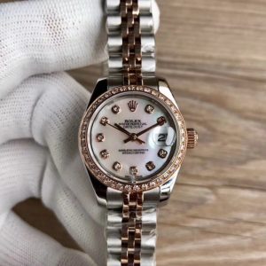 Replica Rolex Lady Datejust 28 279381RBR 28MM WF Stainless Steel & Rose Gold Mother Of Pearl Dial Luxury 2671