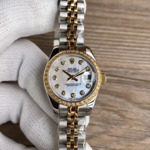 Replica Rolex Lady Datejust 28 279383BR 28MM WF Stainless Steel & Yellow Gold Mother Of Pearl Dial Luxury 2671