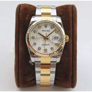 Replica Rolex Datejust 36MM 116234 DJ Stainless Steel 904L & Yellow Gold Silver Anniversary Jubilee Dial Luxury 3135