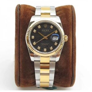 Replica Rolex Datejust 36MM 116234 DJ Stainless Steel 904L & Yellow Gold Black Anniversary Jubilee Dial Luxury 3135