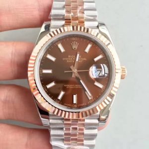 Replica Rolex Datejust II 116333 41MM N Stainless Steel & 18K Rose Gold Wrapped Chocolate Dial Luxury 3235
