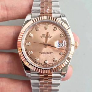 Replica Rolex Datejust II 116333 41MM N Stainless Steel & 18K Rose Gold Wrapped Pink Dial Luxury 3235