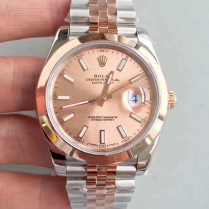 Replica Rolex Datejust II 116333 41MM N Stainless Steel & 18K Rose Gold Wrapped Pink Dial Luxury 3235