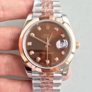 Replica Rolex Datejust II 116333 41MM N Stainless Steel & 18K Rose Gold Wrapped Chocolate Dial Luxury 3235