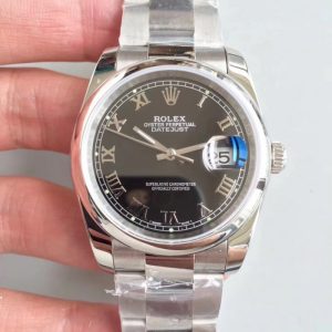 Replica Rolex Datejust 36MM 116234 MIT Stainless Steel 904L Black Dial Luxury 3135
