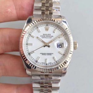 Replica Rolex Datejust 36MM 116234 AR Stainless Steel 904L White Dial Luxury 3135