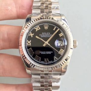 Replica Rolex Datejust 36MM 116234 AR Stainless Steel 904L Black Dial Luxury 3135