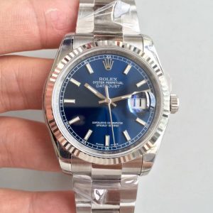 Replica Rolex Datejust 36MM 116234 AR Stainless Steel 904L Blue Dial Luxury 3135