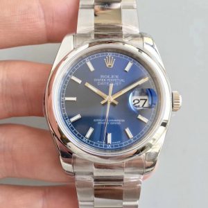 Replica Rolex Datejust 36MM 116200 AR Stainless Steel 904L Blue Dial Luxury 3135