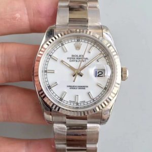 Replica Rolex Datejust 36MM 116234 AR Stainless Steel 904L White Dial Luxury 3135