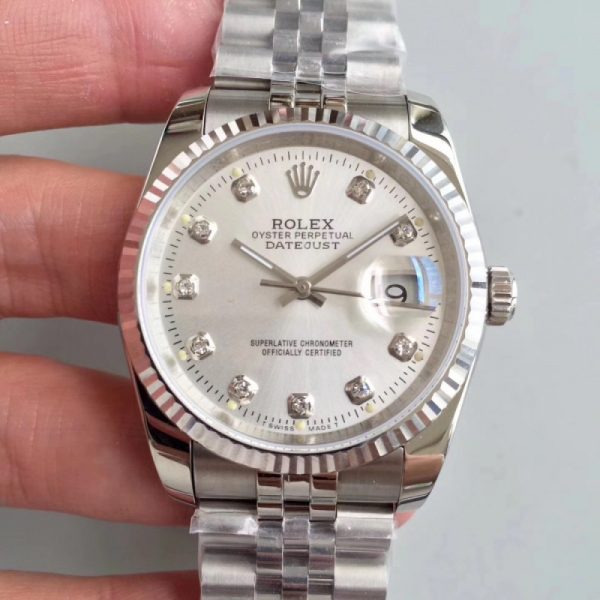 Replica Rolex Datejust 36MM 116234 MIT Stainless Steel 904L Rhodium Dial Luxury 3135