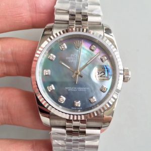 Replica Rolex Datejust 36MM 116234 MIT Stainless Steel 904L Ice Blue Dial Luxury 3135