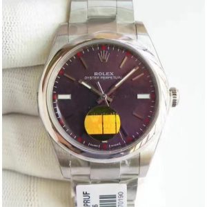 Replica Rolex Oyster Perpetual 39 114300 2018 UB Stainless Steel Red Dial Luxury 2836-2