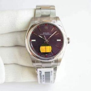 Replica Rolex Oyster Perpetual 34 114300 2018 UB Stainless Steel Red Dial Luxury 2836-2