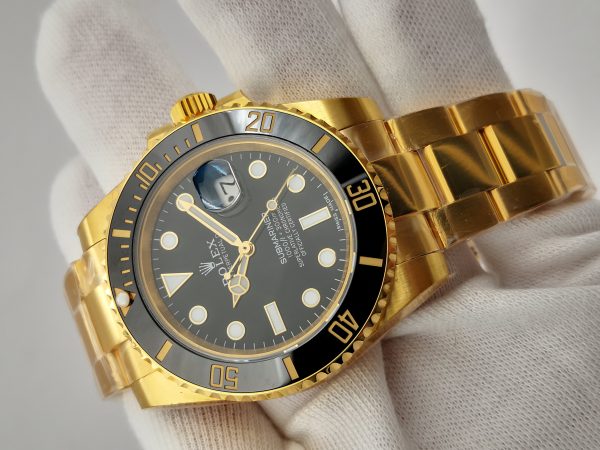 Replica Rolex Submariner Date 116618LN VR 18K Yellow Gold Wrapped Black Dial Luxury 2836-2 - Image 2