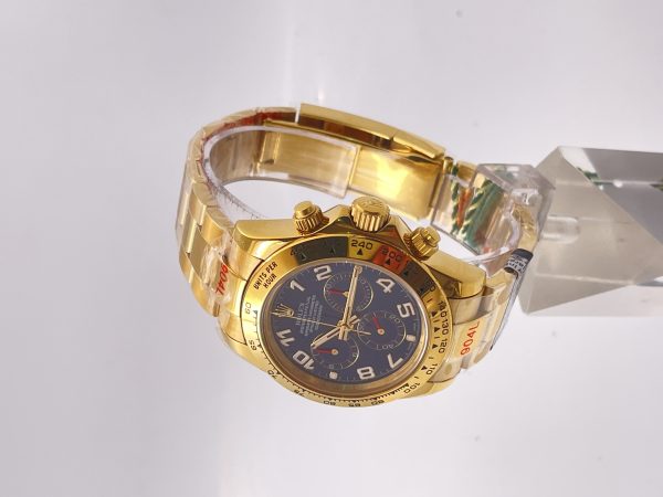 Replica Rolex Daytona Cosmograph 116508 JH Yellow Gold Blue Dial Luxury 4130 Run 6@SEC - Image 2