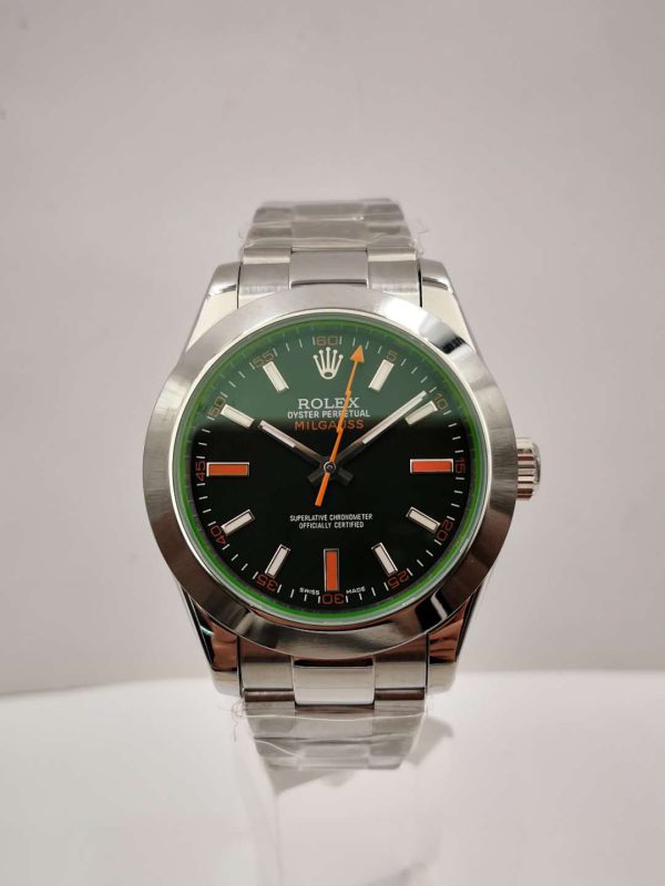 Replica Rolex Milgauss 116400GV JF Stainless Steel Black Dial Luxury 3131 - Image 2