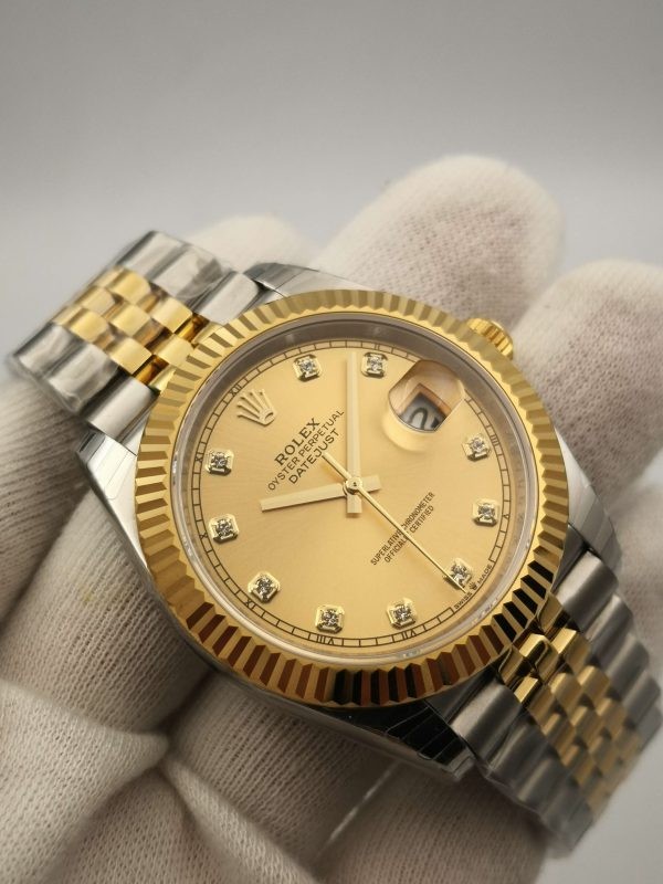 Replica Rolex Datejust II 116333 41MM EW Stainless Steel & Yellow Gold Champagne Dial Luxury 3136 - Image 2