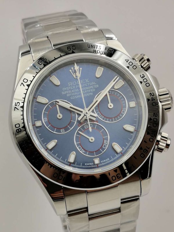 Replica Rolex Daytona Cosmograph 116509 JF Stainless Steel Blue Dial Luxury 7750 Run 6@SEC - Image 3
