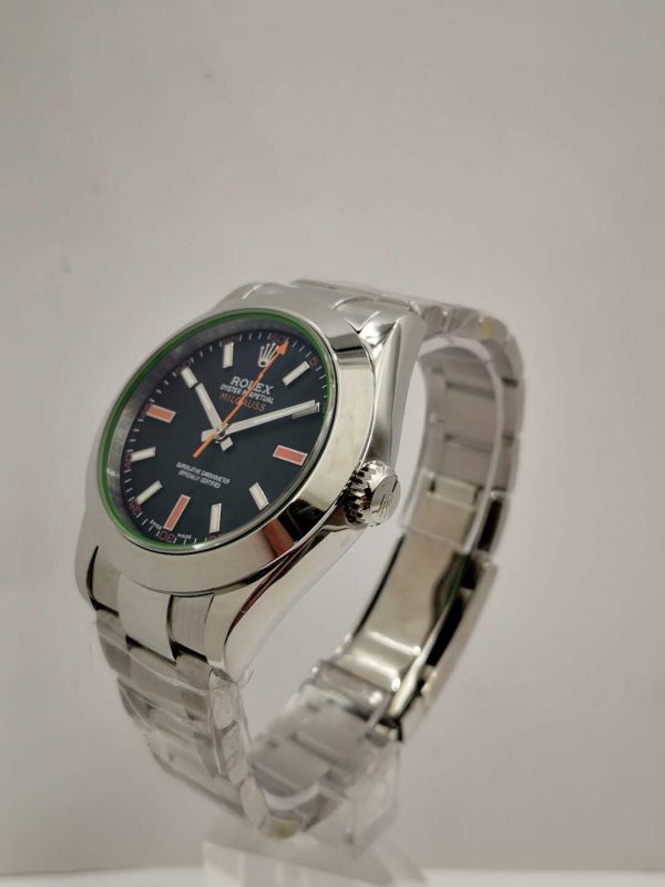 Replica Rolex Milgauss 116400GV JF Stainless Steel Black Dial Luxury 3131 - Image 3