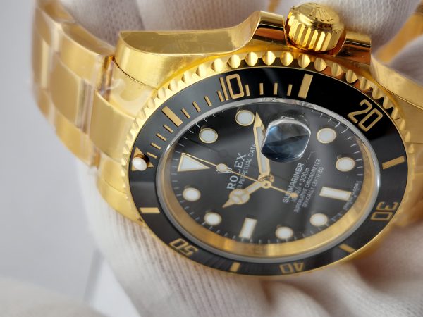 Replica Rolex Submariner Date 116618LN VR 18K Yellow Gold Wrapped Black Dial Luxury 2836-2 - Image 5