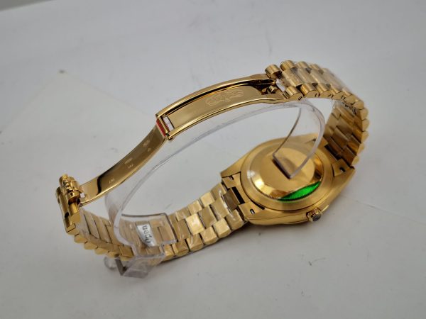 Replica Rolex Day-Date II 218238 41MM KW Yellow Gold Champagne Dial Luxury 3255 - Image 6