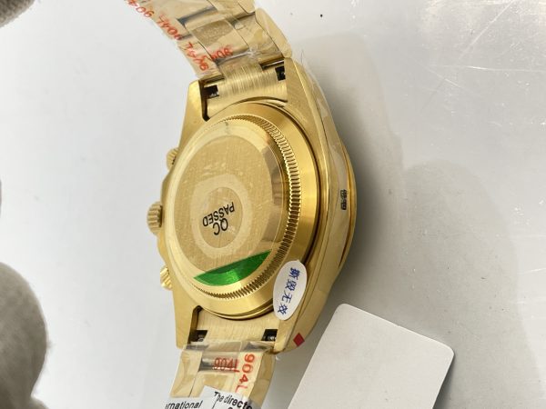 Replica Rolex Daytona Cosmograph 116508 JH Yellow Gold Blue Dial Luxury 4130 Run 6@SEC - Image 7