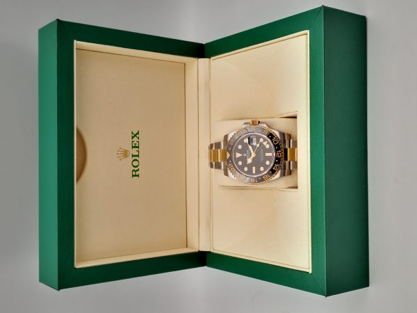 Replica Rolex GMT-Master II 116713LN 2018 V7S 24K Yellow Gold Wrapped & Stainless Steel Black Dial Luxury 3186 - Image 9